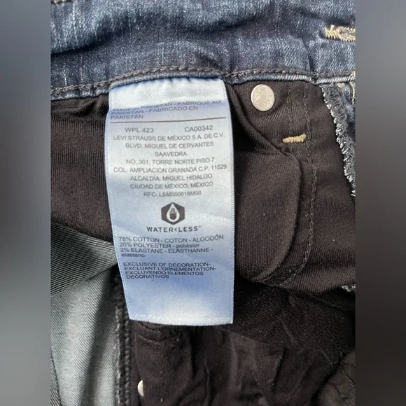 Levis Signature Midrise Bootcut Jeans Dark Indigo W26 - Picture 11 of 14